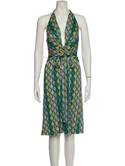 Pre-owned Issa Silk Midi Length Dress In Multi