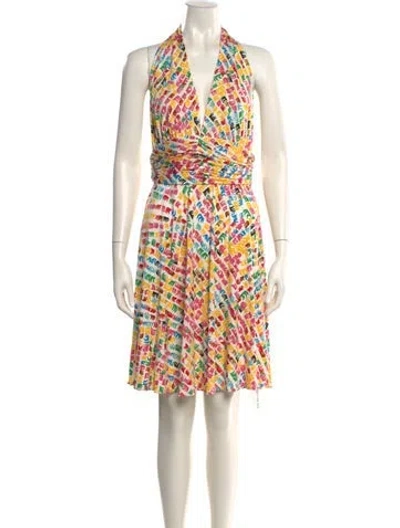 Pre-owned Issa Silk Midi Length Dress In Yellow