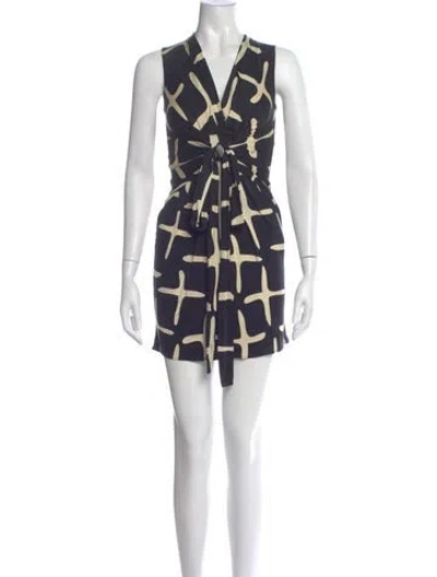 Pre-owned Issa Silk Mini Dress In Black