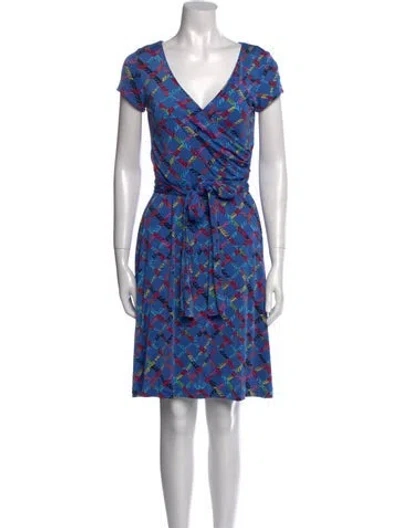 Pre-owned Issa Silk Mini Dress In Blue