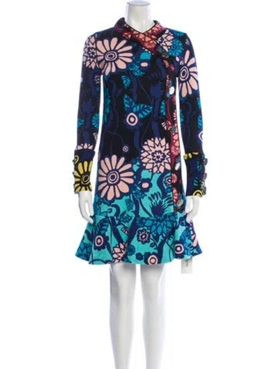 Pre-owned Issa Silk Mini Dress In Blue
