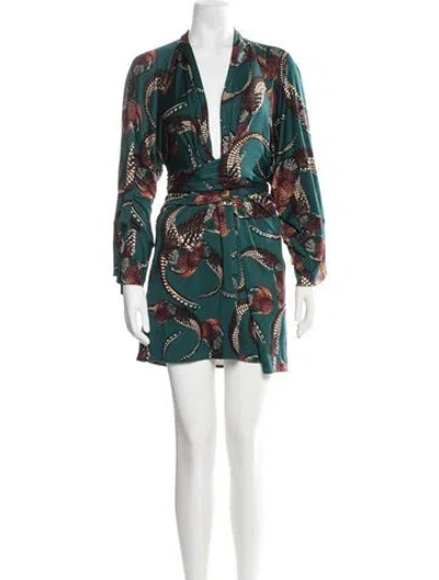 Pre-owned Issa Silk Mini Dress In Blue