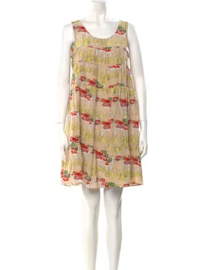 Pre-owned Issa Silk Mini Dress In Multi