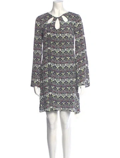 Pre-owned Issa Silk Mini Dress In Neutral