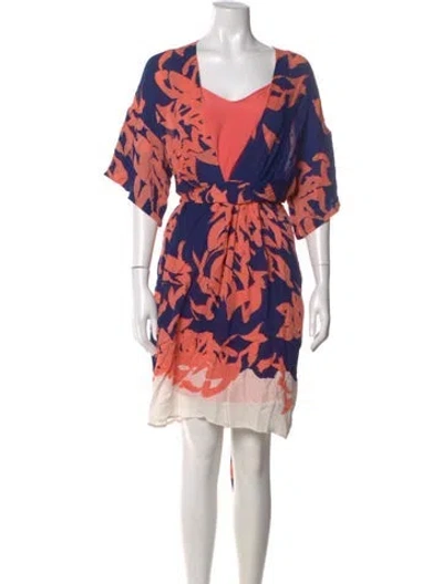 Pre-owned Issa Silk Mini Dress In Pink