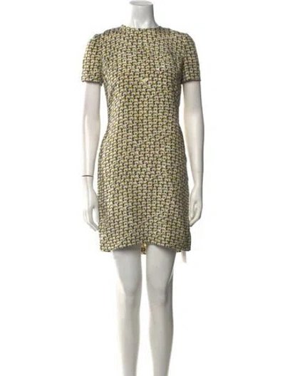 Pre-owned Issa Silk Mini Dress In Yellow
