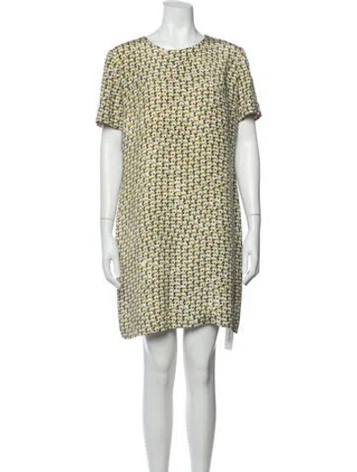 Pre-owned Issa Silk Mini Dress In Yellow