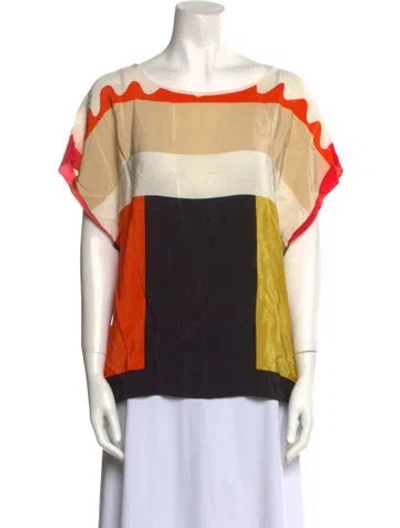 Pre-owned Issa Silk Striped Blouse In Multi