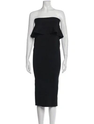 Pre-owned Issa Strapless Mini Dress In Gray