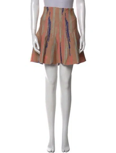 Pre-owned Issa Striped Mini Skirt In Neutral