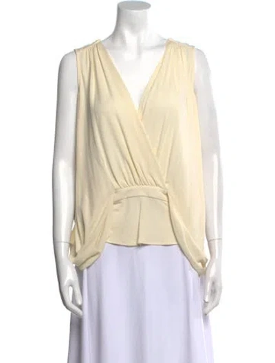 Pre-owned Issa V-neck Sleeveless Blouse In Neutral