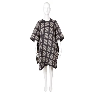 Pre-owned Issey Miyake 1976  Hand Knit Runway Sweater Coat In Black