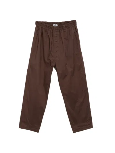 Pre-owned Issey Miyake 1990s Elasticated Trousers In Brown