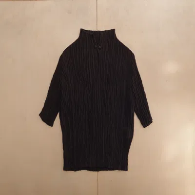 Pre-owned Issey Miyake 1990s Japanese Pola By  Pleats Shirt In Black