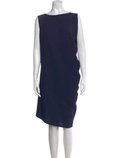 Pre-owned Issey Miyake 2000's Mini Dress In Blue