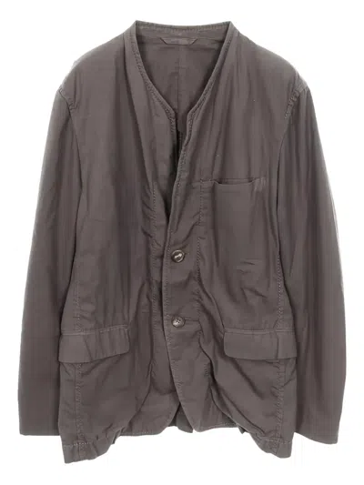 Pre-owned Issey Miyake 2000s Cotton Jacket In Gray