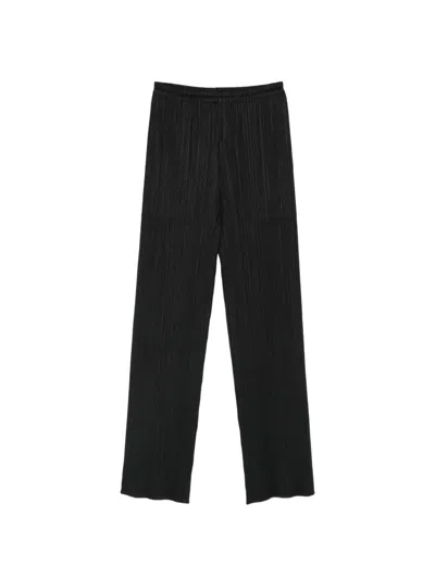 Pre-owned Issey Miyake 2000s Pleated Trousers In 黑色