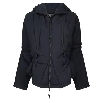 Pre-owned Issey Miyake 2003 Runway  Black Puffer Jacket With Ruched Design