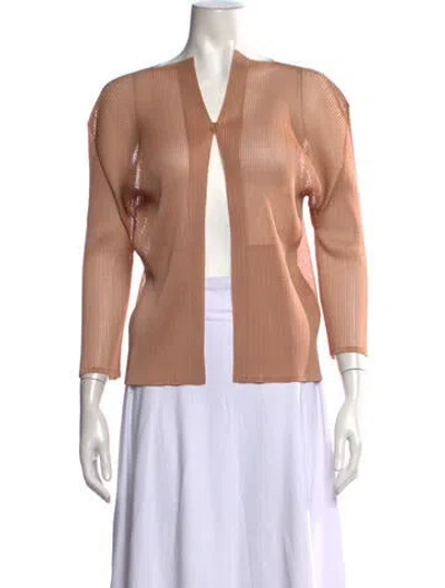 Pre-owned Issey Miyake 2004 Open Front Sweater In Neutrals
