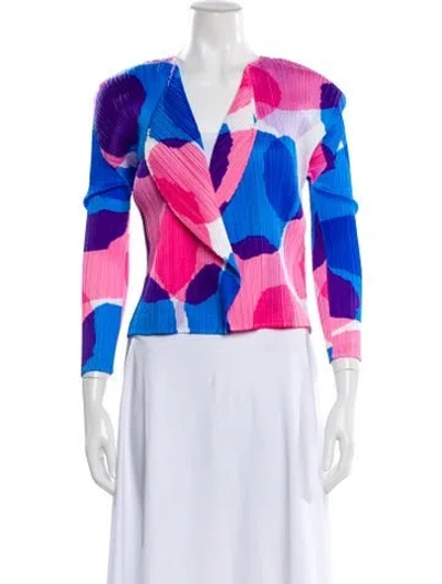 Pre-owned Issey Miyake 2008 Printed Jacket In Pink