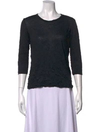 Pre-owned Issey Miyake 2010 Patterned Top In Black