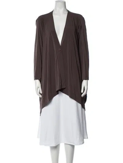 Pre-owned Issey Miyake 2011 V-neck Top In Brown