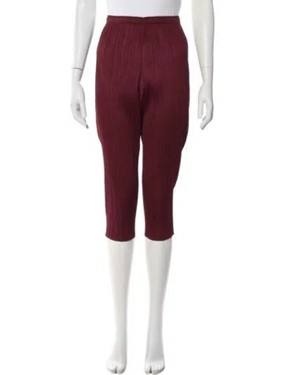 Pre-owned Issey Miyake 2011 Wide Leg Pants In Burgundy