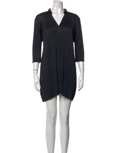 Pre-owned Issey Miyake 2012 Mini Dress In Black