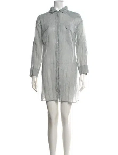 Pre-owned Issey Miyake 2012 Mini Dress In Blue