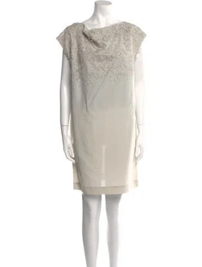 Pre-owned Issey Miyake 2012 Mini Dress In Gray