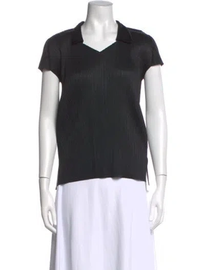 Pre-owned Issey Miyake 2013 V-neck Polo In Green