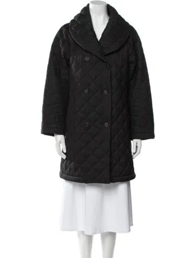 Pre-owned Issey Miyake 2014 Faux Fur Coat In Black