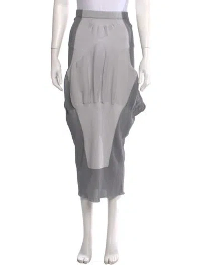 Pre-owned Issey Miyake 2014 Long Skirt In Gray
