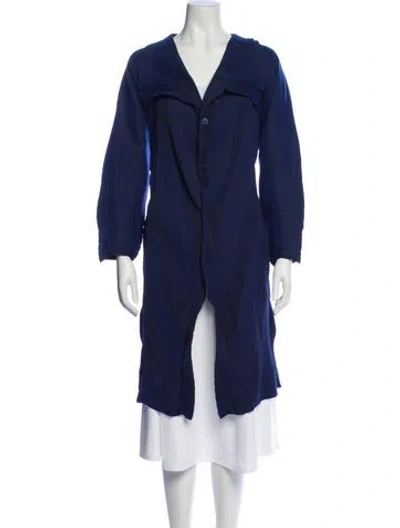 Pre-owned Issey Miyake 2014 Trench Coat In Blue