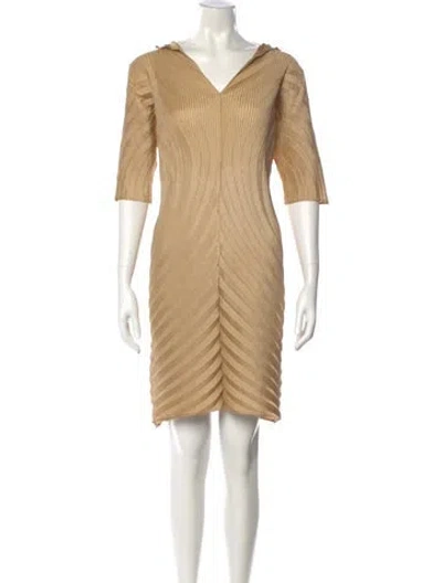 Pre-owned Issey Miyake 2015 Knee-length Dress In Neutral