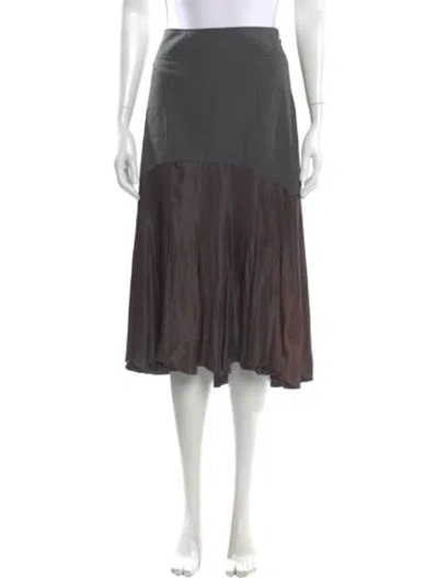 Pre-owned Issey Miyake 2015 Midi Length Skirt In Gray