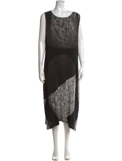 Pre-owned Issey Miyake 2016 Long Dress In Black