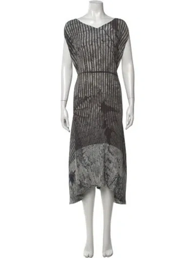 Pre-owned Issey Miyake 2016 Midi Length Dress In Black