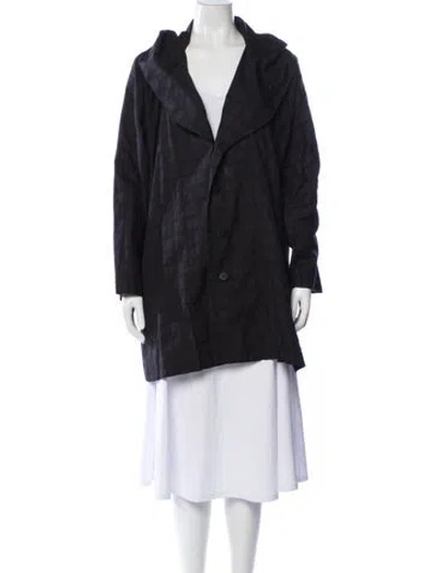 Pre-owned Issey Miyake 2017 Coat In Black