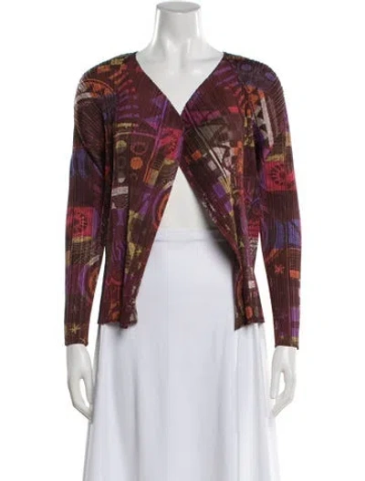 Pre-owned Issey Miyake 2017 Printed Sweater In Brown