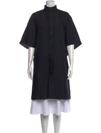 Pre-owned Issey Miyake 2017 Short Sleeve Tunic In Black