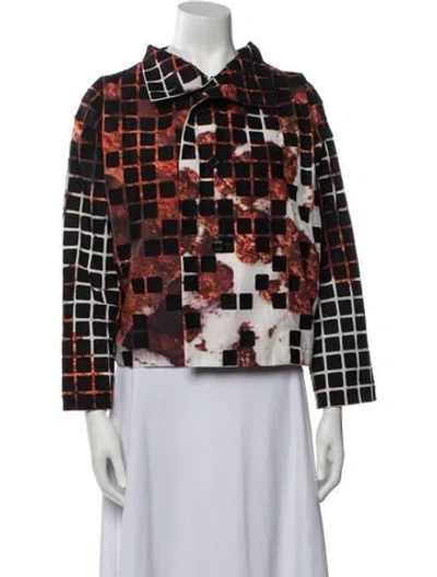 Pre-owned Issey Miyake 2018 Plaid Print Evening Jacket In Black