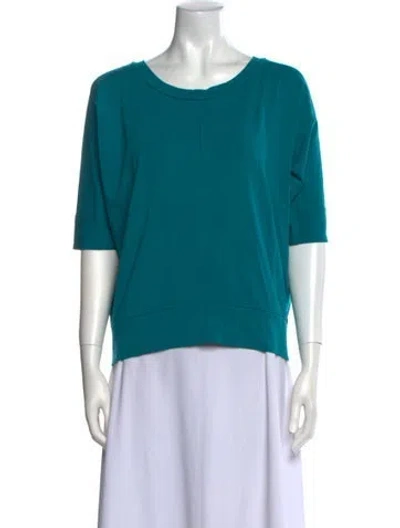 Pre-owned Issey Miyake 2018 Scoop Neck T-shirt In Blue