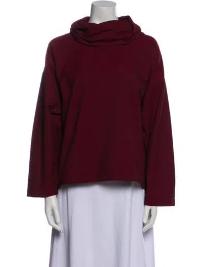 Pre-owned Issey Miyake 2019 Cowl Neck Sweatshirt In Red
