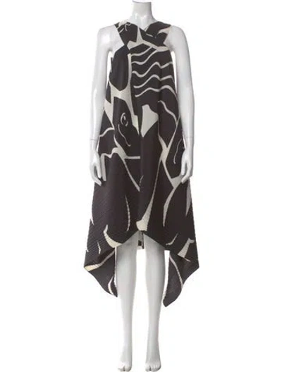 Pre-owned Issey Miyake 2020 Long Dress In Black