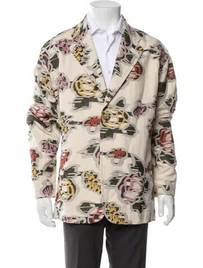 Pre-owned Issey Miyake 2020 Printed Blazer In Neutral