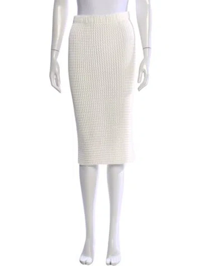 Pre-owned Issey Miyake 2022 Midi Length Skirt In White