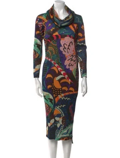 Pre-owned Issey Miyake 2023 Midi Length Dress In Blue