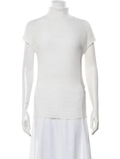 Pre-owned Issey Miyake 2023 Mock Neck Top W/ Tags In White