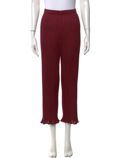 Pre-owned Issey Miyake 2023 Wide Leg Pants In Burgundy